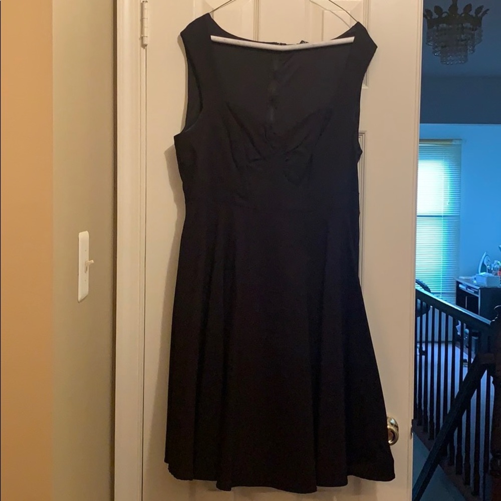 Torrid size 16 black skater dress